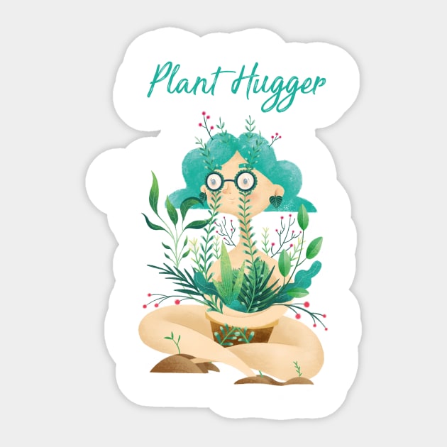 Plant Hugger Sticker by Gummy Illustrations